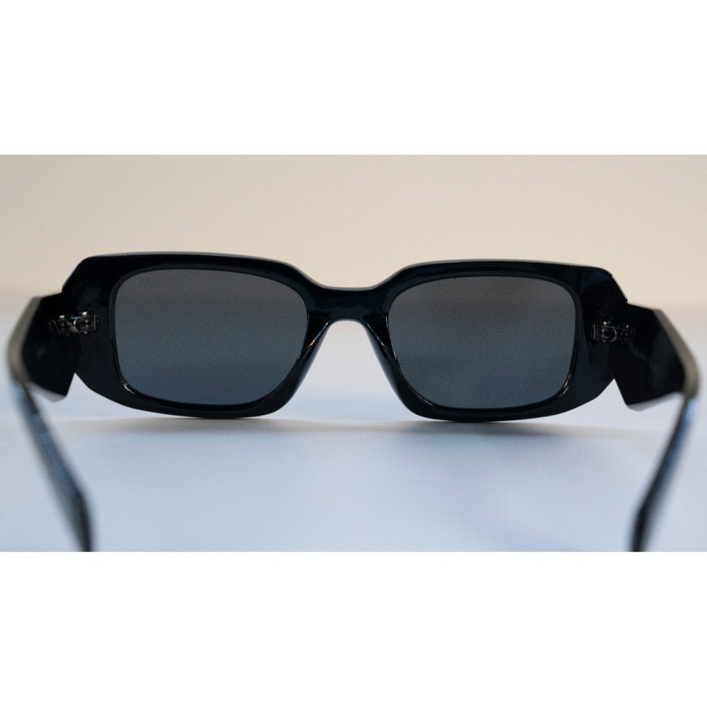 Prada 8251 Sunglasses Black Rectangular Full Rim Plastic Frames 52-18-141 - Picture 5 of 12